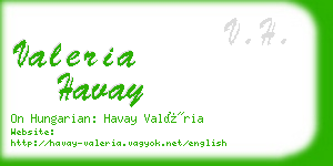 valeria havay business card